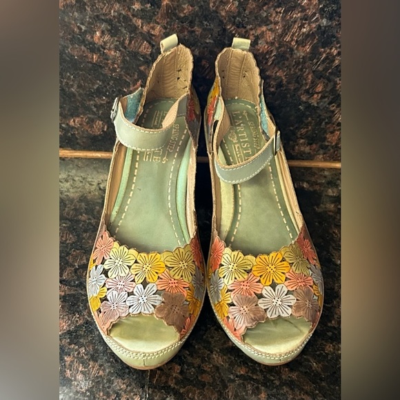 Spring Step L'Artiste Women's Avnia Ankle Strap Shoe teal Multi EU 39/ U… - Picture 3 of 11